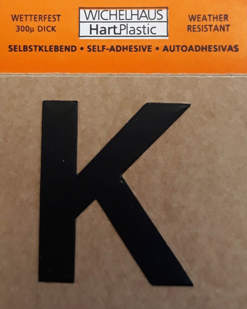Kirjain Wichelhaus HartPlastic Musta 30 mm K