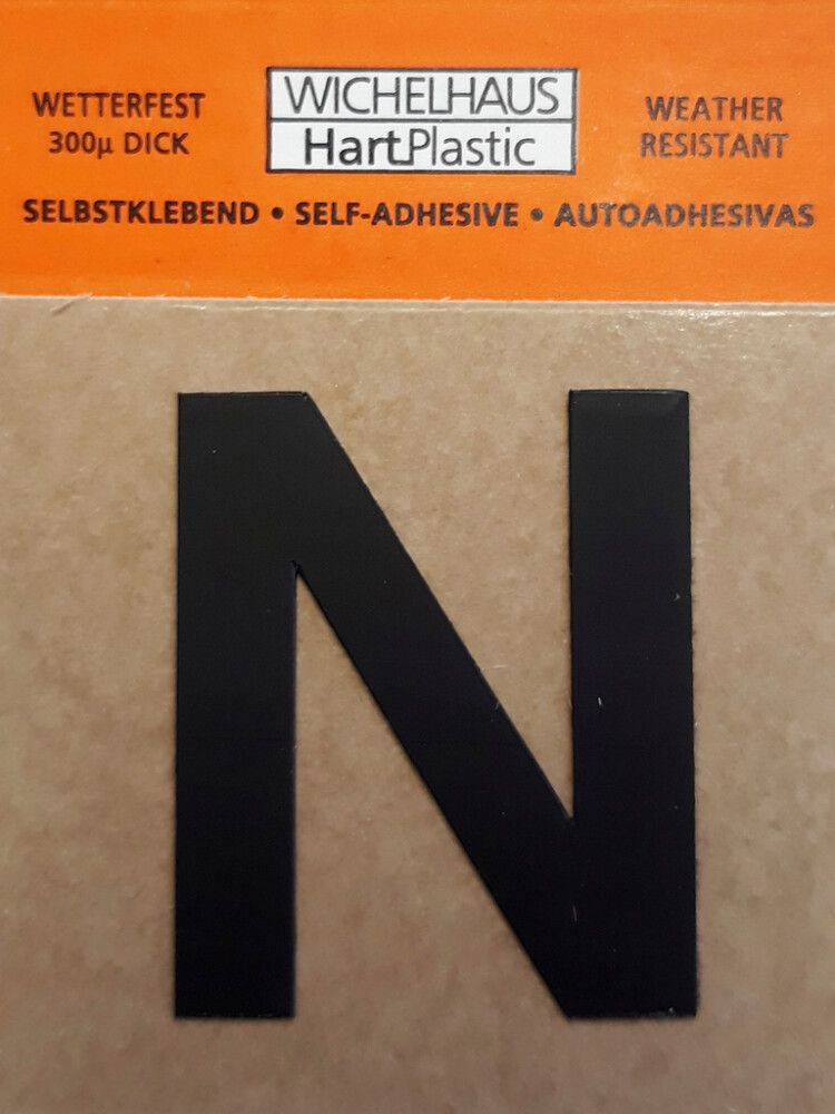 Kirjain Wichelhaus HartPlastic Musta 30 mm  N