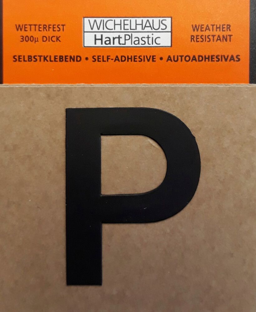Kirjain Wichelhaus HartPlastic Musta 30 mm P