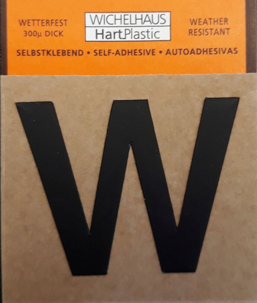 Kirjain Wichelhaus HartPlastic Musta 30 mm W