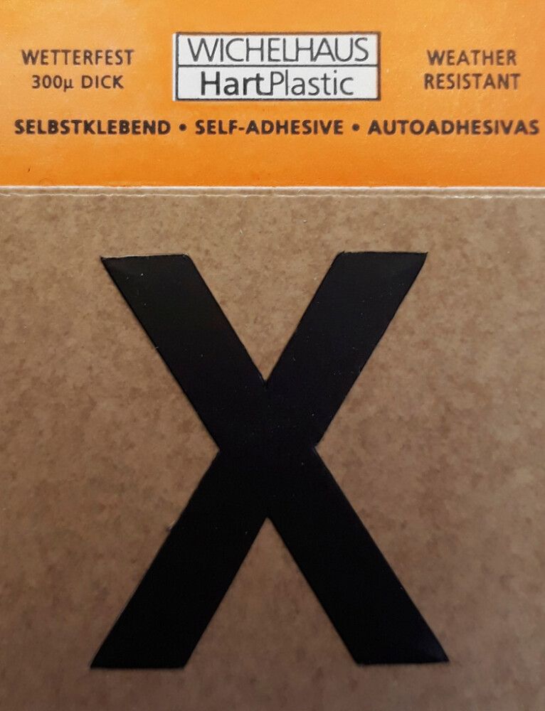 Kirjain Wichelhaus HartPlastic Musta 30 mm X