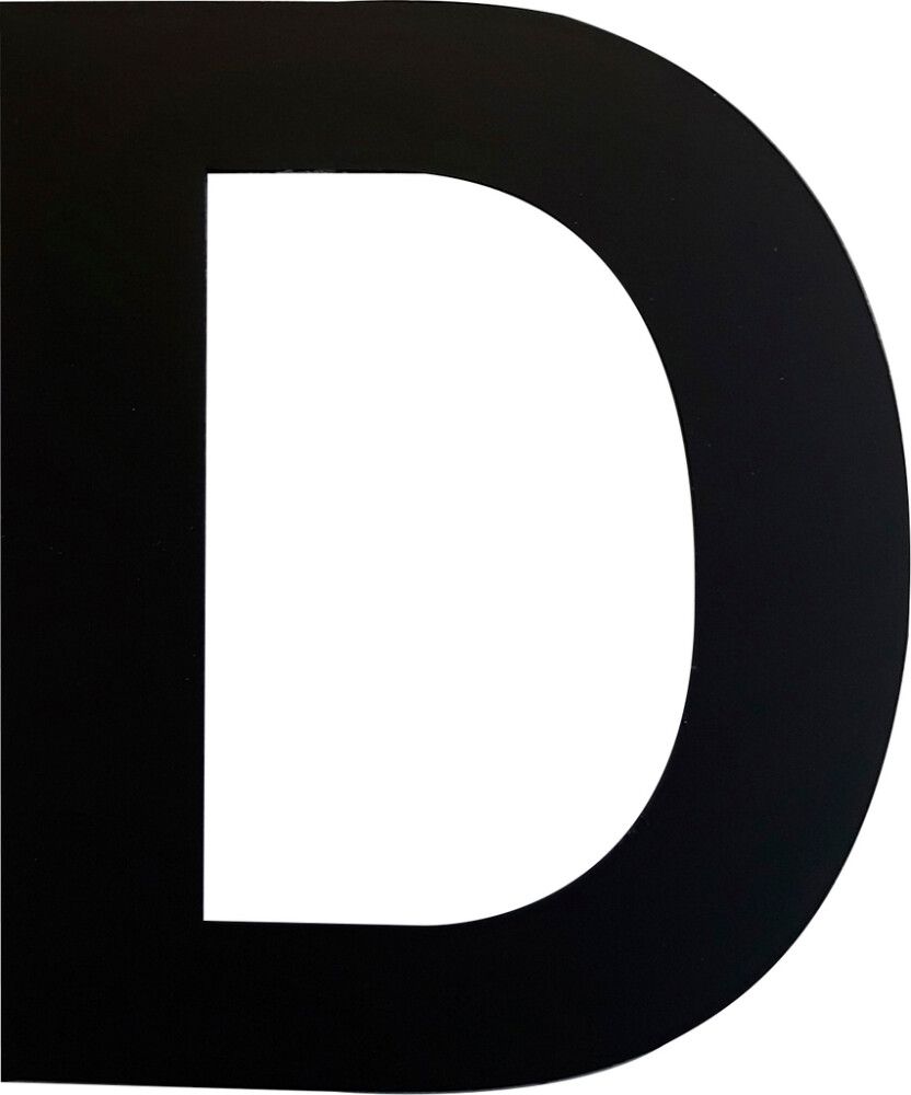 Kirjain Wichelhaus HartPlastic Musta 50 mm D