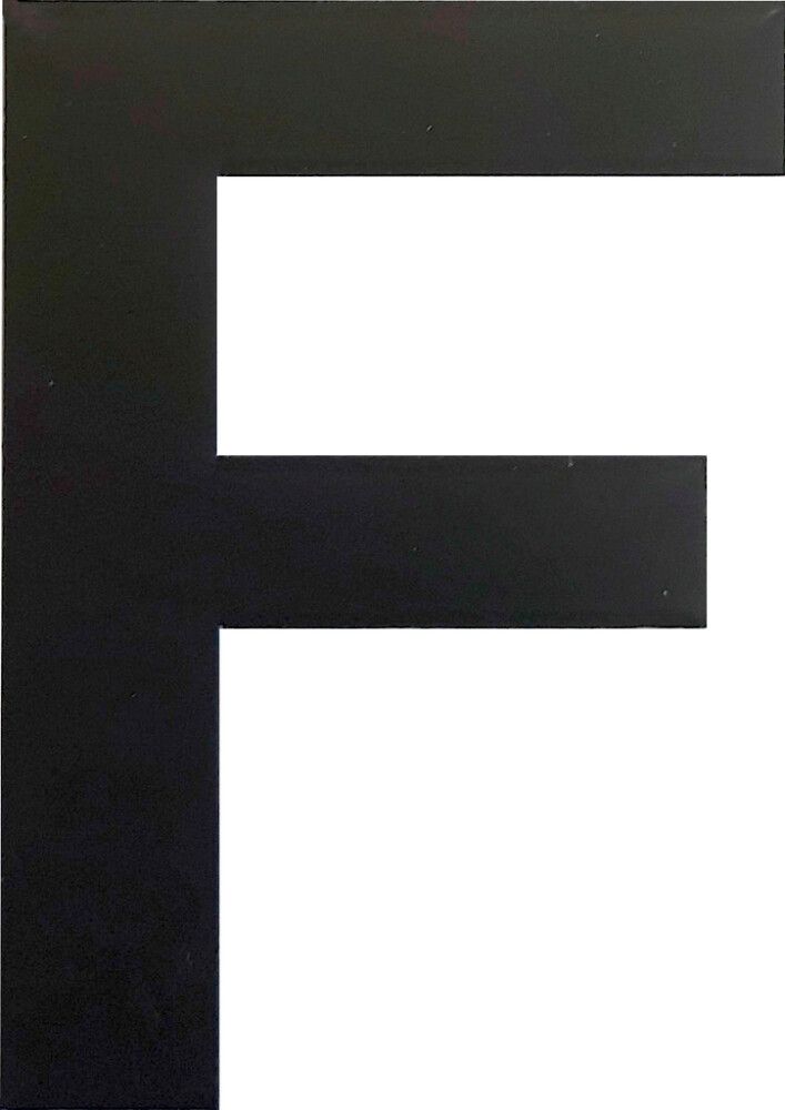 Kirjain Wichelhaus HartPlastic Musta 50 mm F