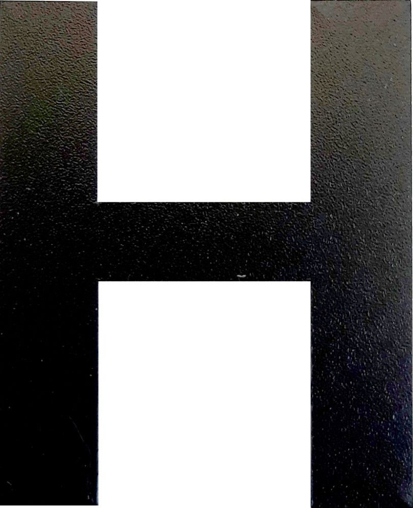 Kirjain Wichelhaus HartPlastic Musta 50 mm H