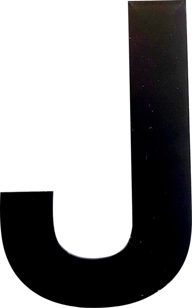 Kirjain Wichelhaus HartPlastic Musta 50 mm J