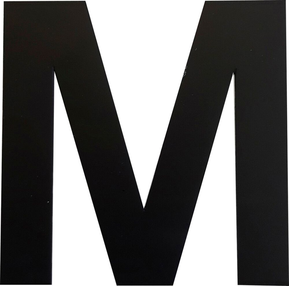 Kirjain Wichelhaus HartPlastic Musta 50 mm M