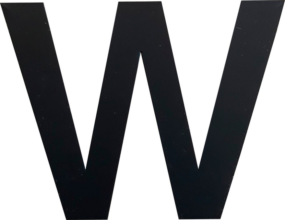 Kirjain Wichelhaus HartPlastic Musta 50 mm W