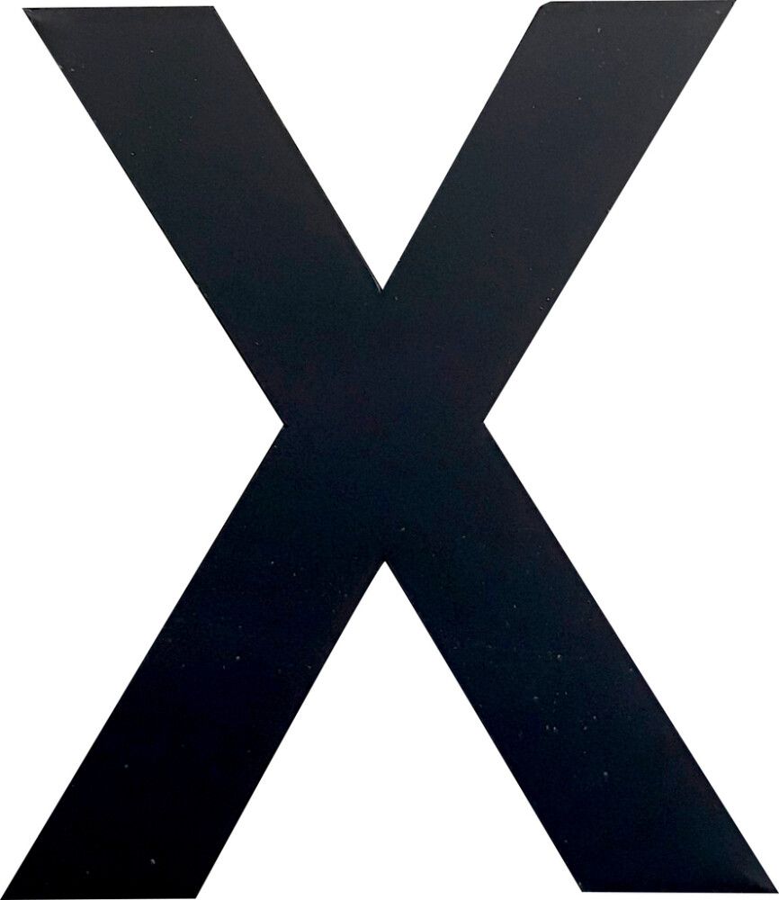 Kirjain Wichelhaus HartPlastic Musta 50 mm X