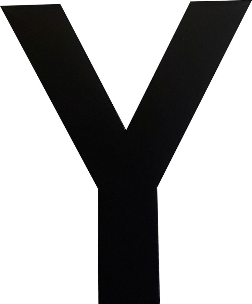 Kirjain Wichelhaus HartPlastic Musta 50 mm Y