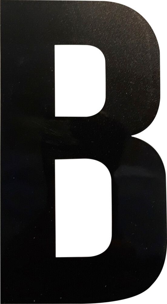 Kirjain Wichelhaus HartPlastic Musta 100 mm B