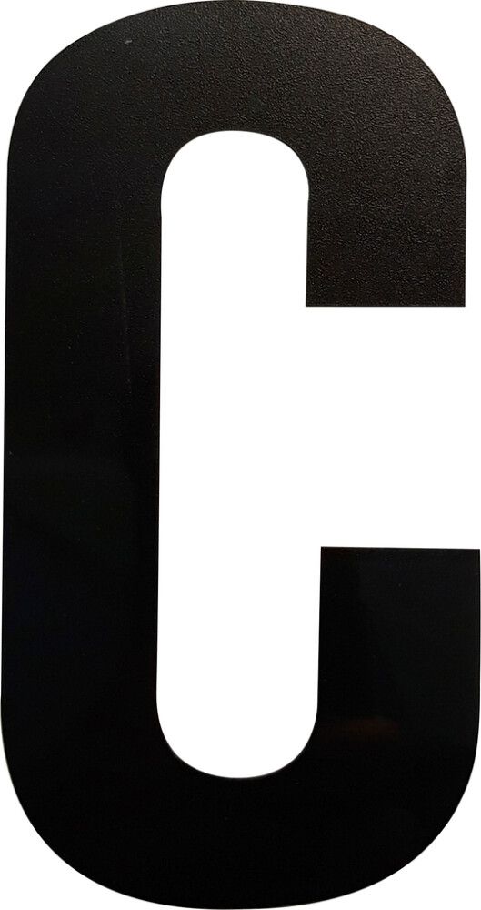 Kirjain Wichelhaus HartPlastic Musta 100 mm C