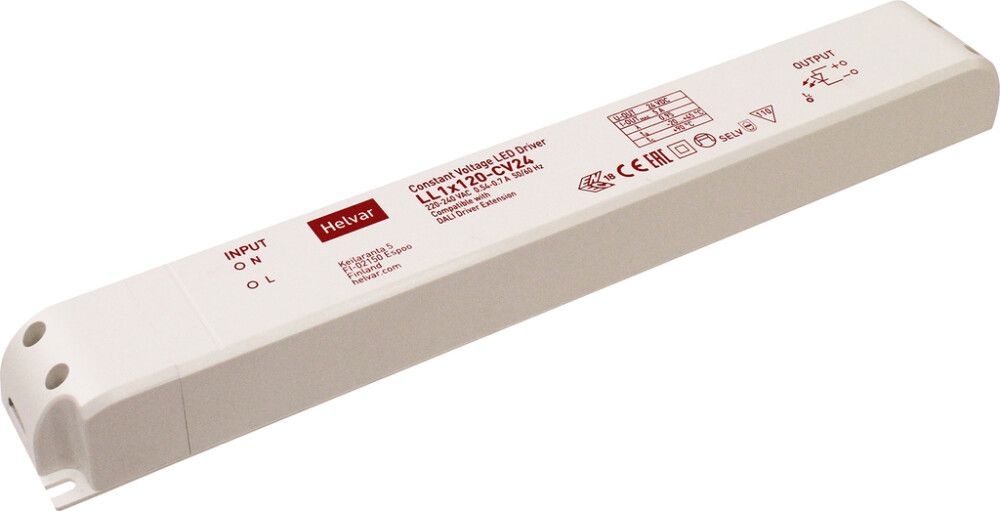 LED-tasajännitelähde Cariitti 120 W/24 V