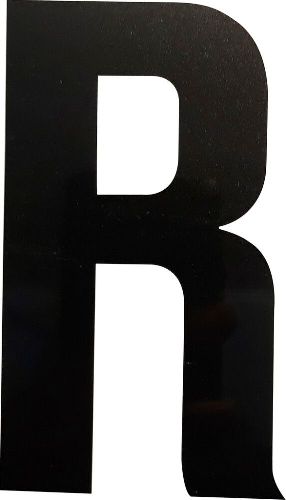 Kirjain Wichelhaus HartPlastic Musta 100 mm R