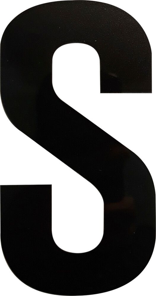 Kirjain Wichelhaus HartPlastic Musta 100 mm S