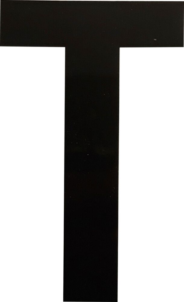 Kirjain Wichelhaus HartPlastic Musta 100 mm T