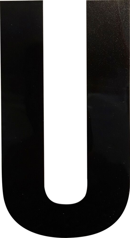 Kirjain Wichelhaus HartPlastic Musta 100 mm U