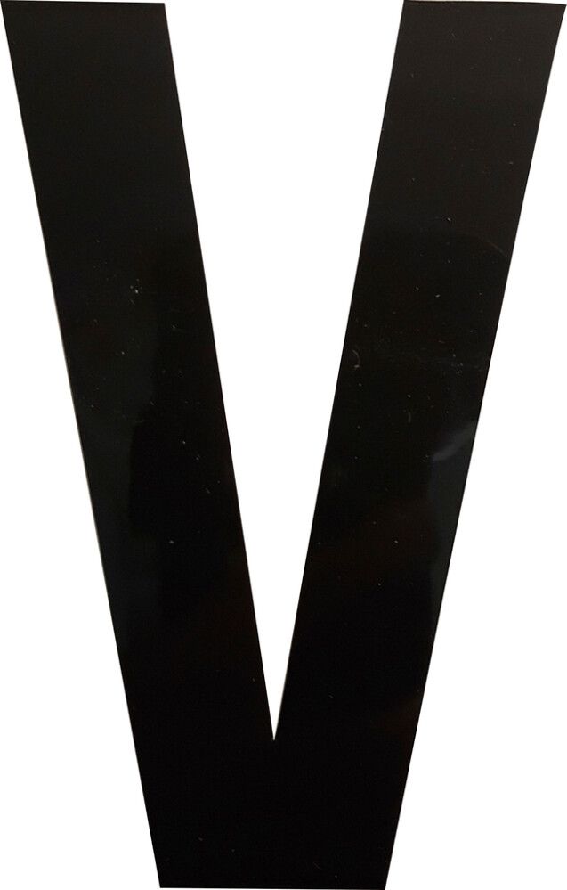 Kirjain Wichelhaus HartPlastic Musta 100 mm V