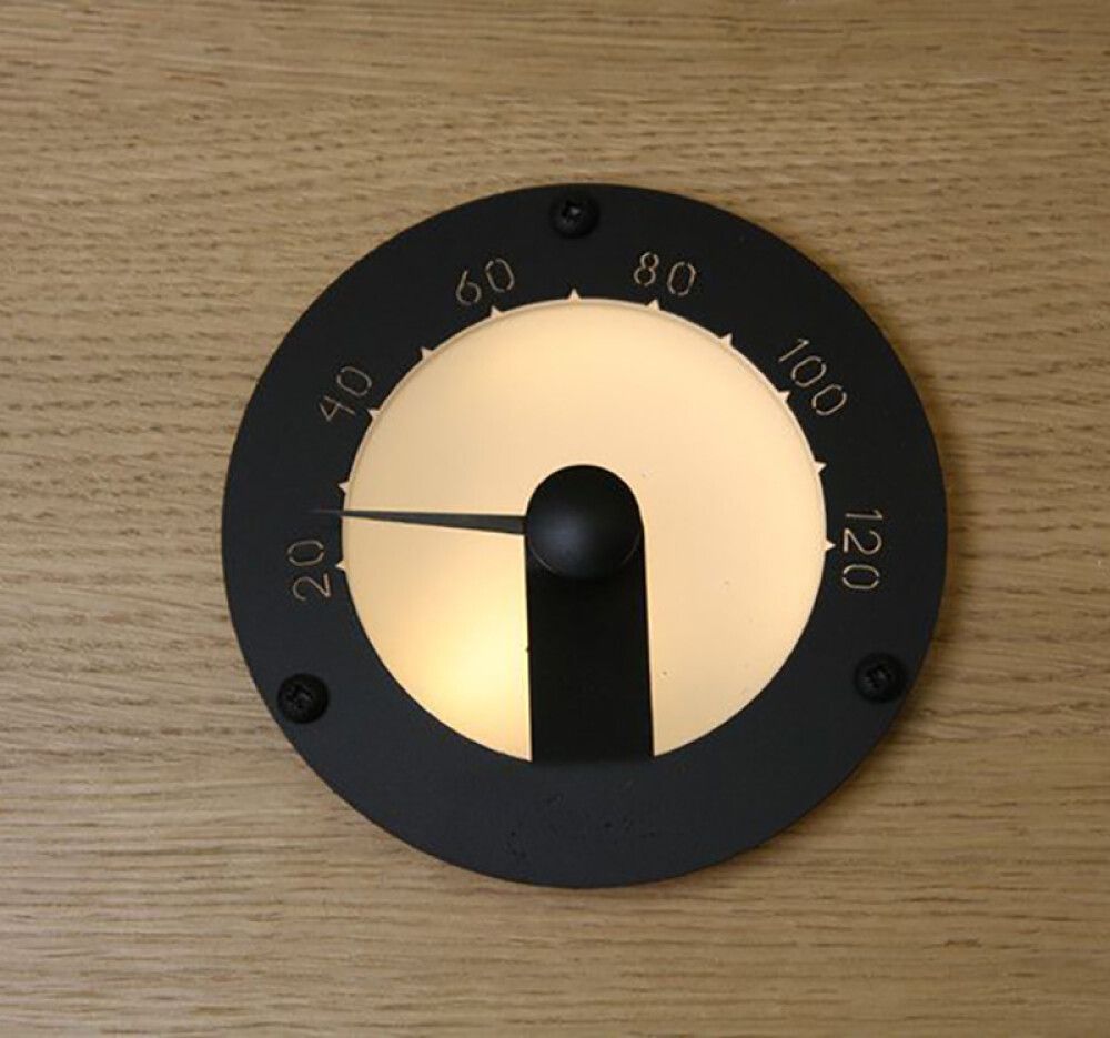 Valokuitukaluste Lämpömittari Cariitti Musta 12 cm