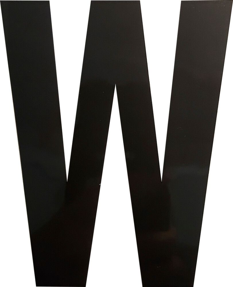 Kirjain Wichelhaus HartPlastic Musta 100 mm W