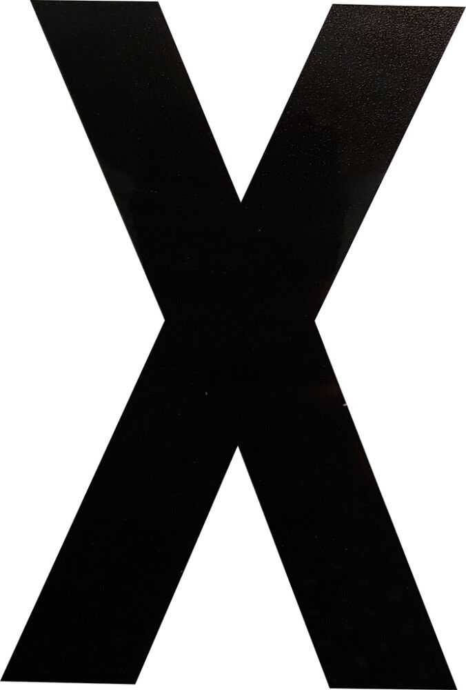 Kirjain Wichelhaus HartPlastic Musta 100 mm X