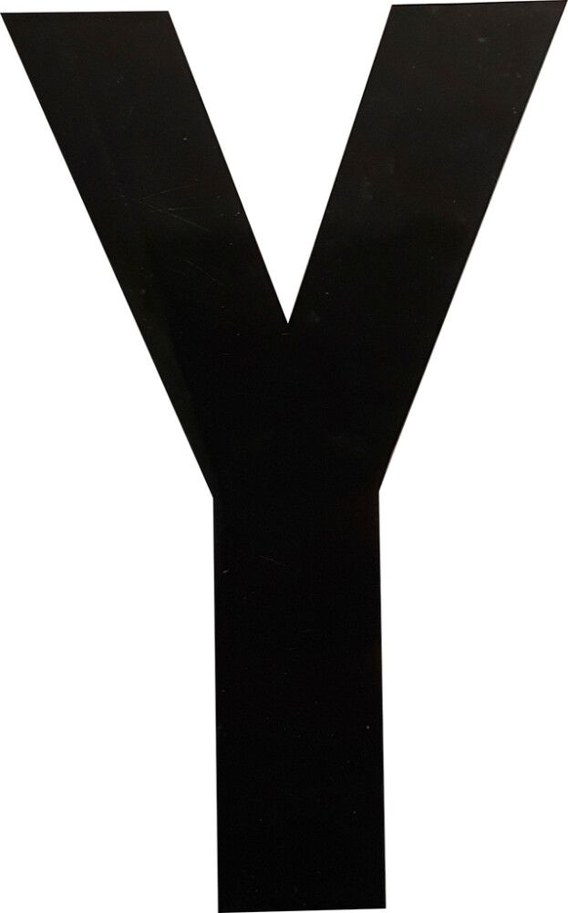 Kirjain Wichelhaus HartPlastic Musta 100 mm y