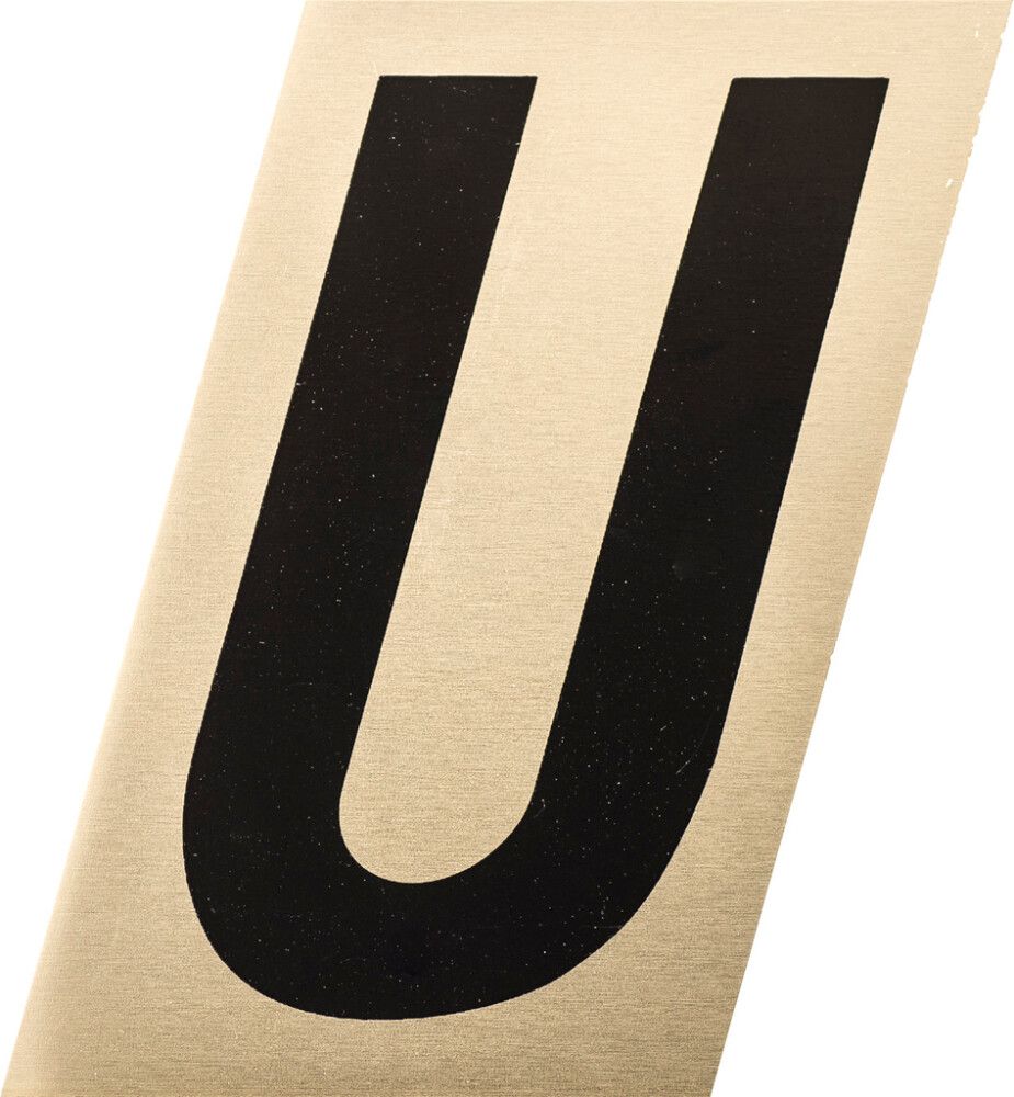 Kirjain Metl-Stik Kulta/Musta 1,5 cm U