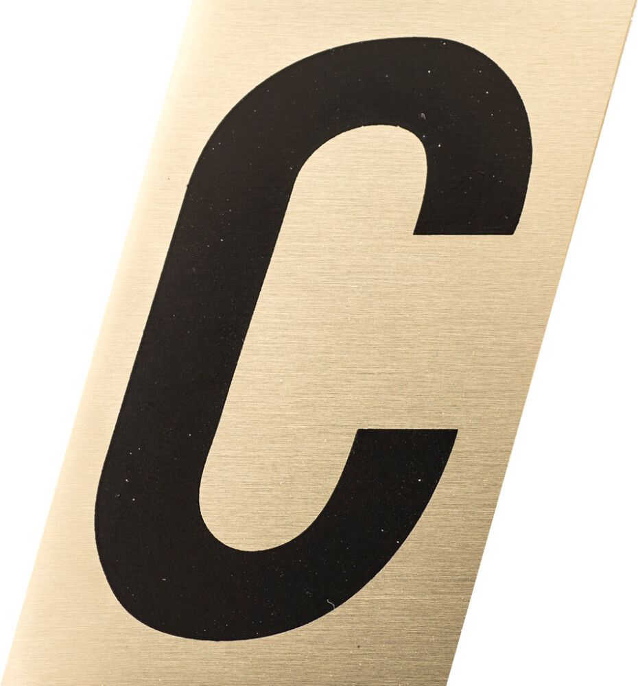 Kirjain Metl-Stik Kulta/Musta 2,5 cm C