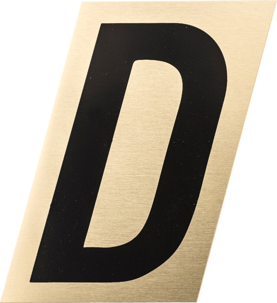 Kirjain Metl-Stik Kulta/Musta 2,5 cm D