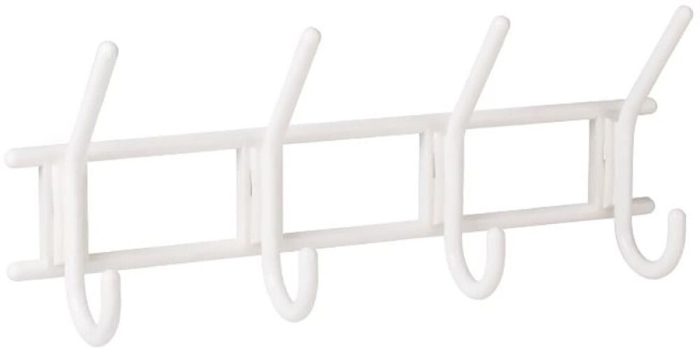 Seinänaulakko Walteco Valkoinen 4 koukkua