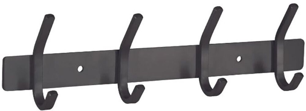 Seinänaulakko Walteco Musta 4 koukkua