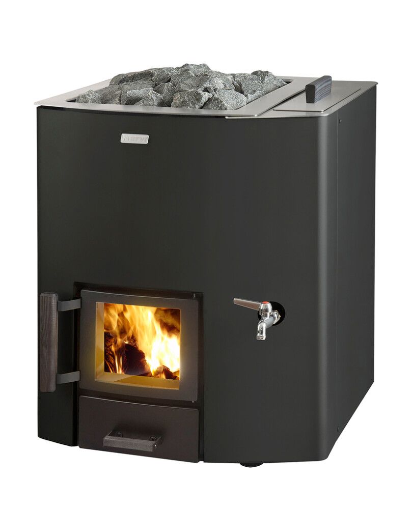 Puukiuas Narvi NC 20 vesisäiliö oikealla musta