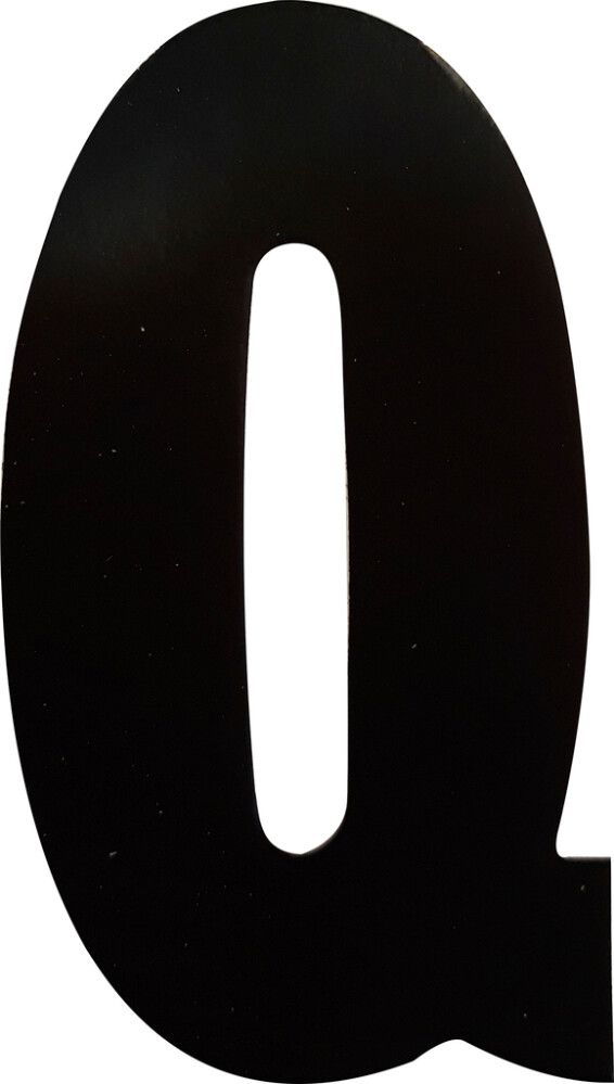 Kirjain Klassen Musta 8,3 cm Q