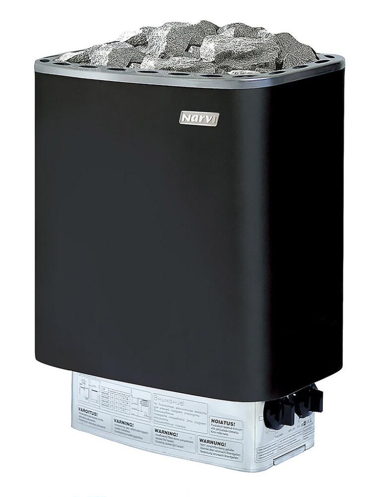 Sähkökiuas Narvi NM 450 4,5 kW Musta