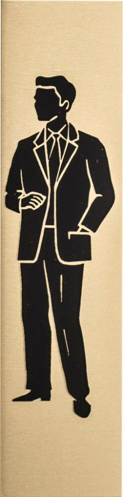 Alumiinikilpi Metl-Stik WC Mies 2 x 8 cm