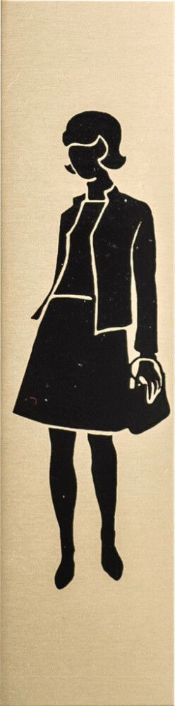 Alumiinikilpi Metl-Stik WC Nainen 2 x 8 cm