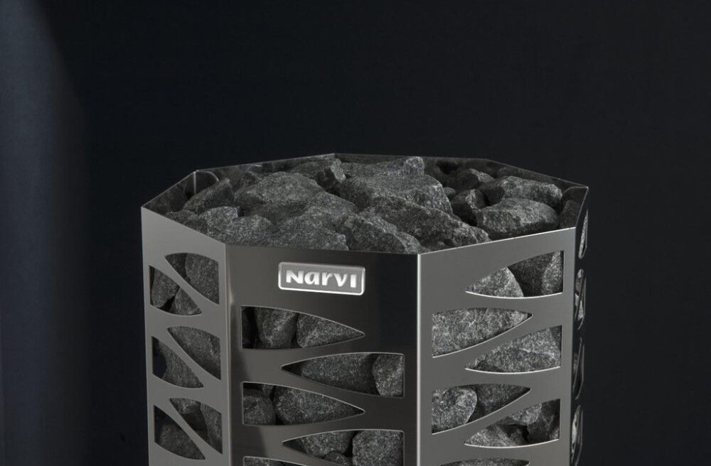 Sähkökiuas Narvi Smooth musta 6,8