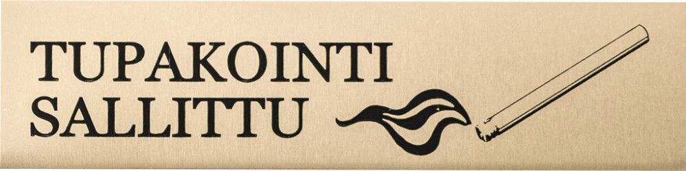 Alumiinikilpi Metl-Stik Tupakointi sallittu 2 x 8 cm