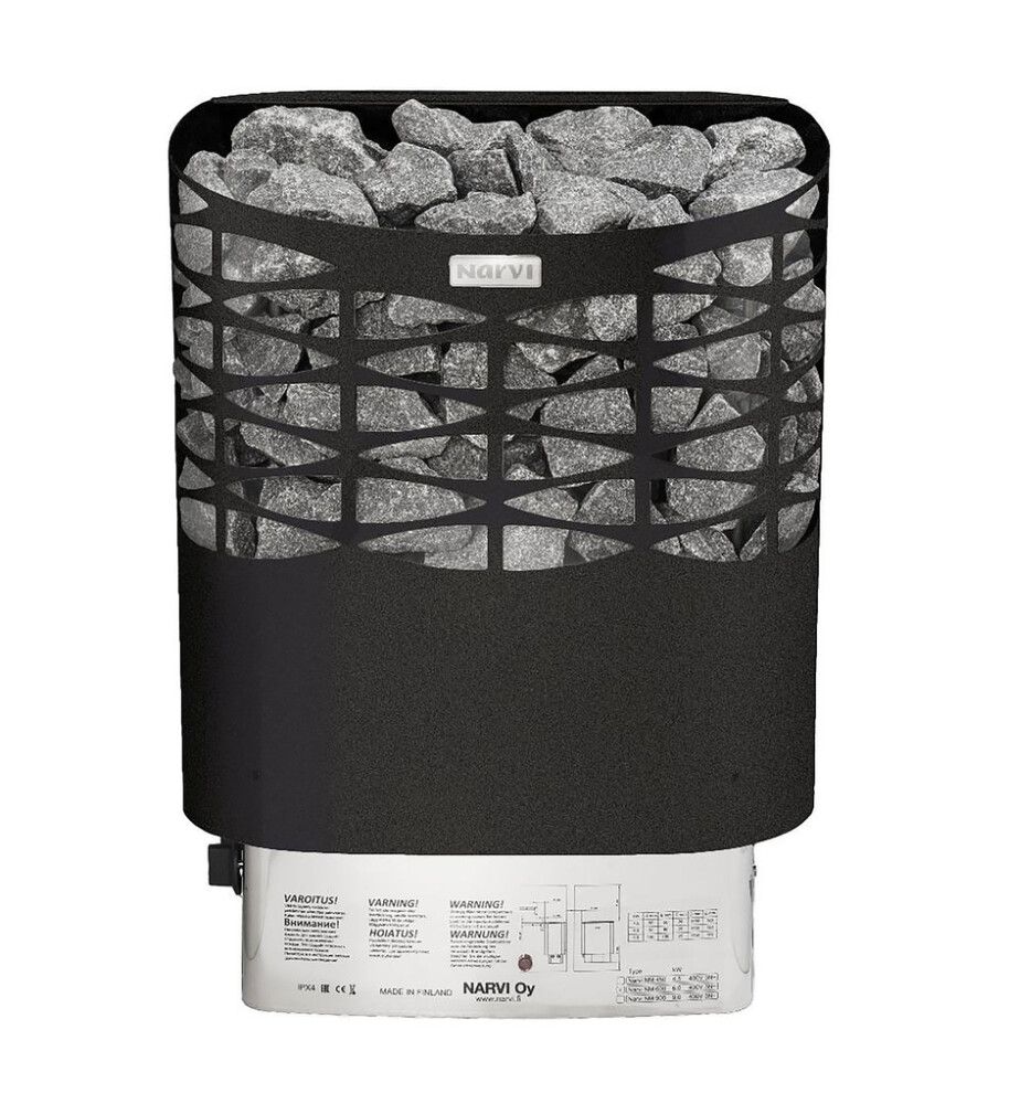 Sähkökiuas Narvi NS Musta 6