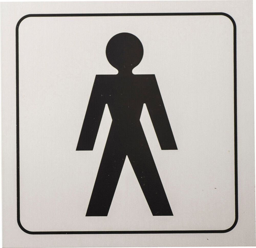 Alumiinikilpi Metl-Stik WC Mies 9 x 9 cm