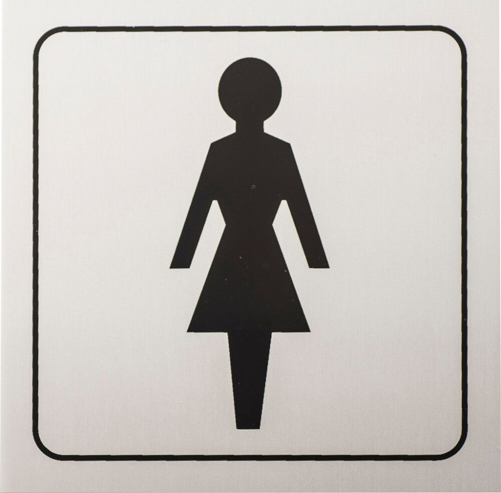 Alumiinikilpi Metl-Stik WC Nainen 9 x 9 cm