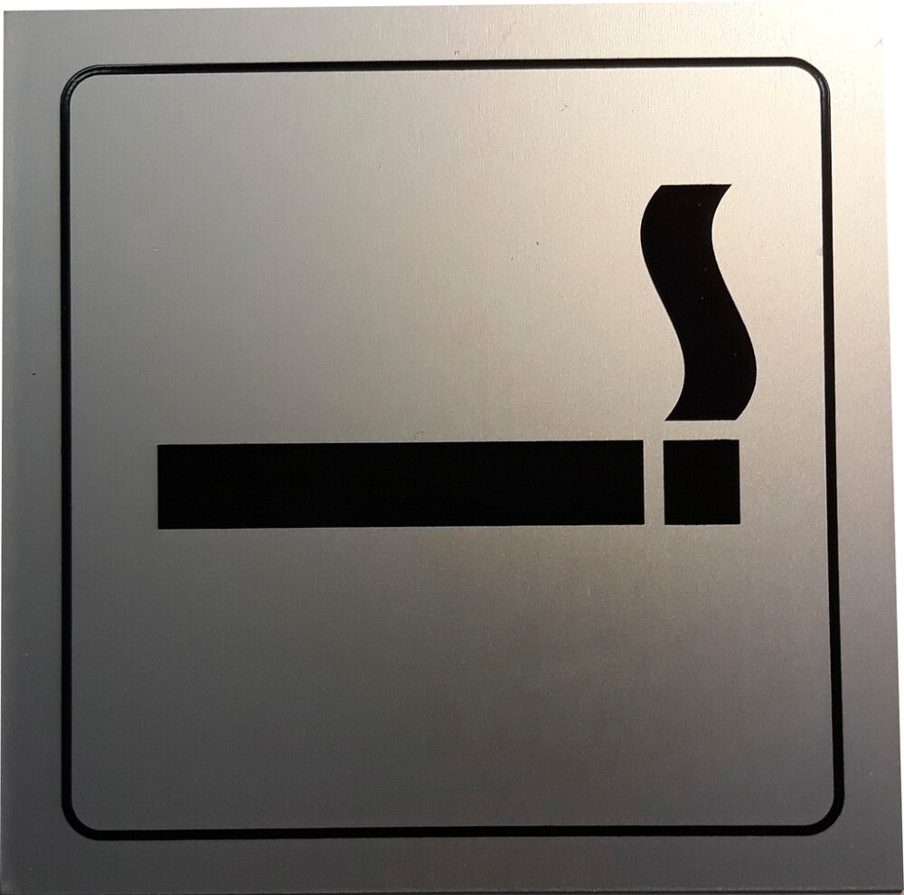 Alumiinikilpi Metl-Stik Tupakointi sallittu 9 x 9 cm