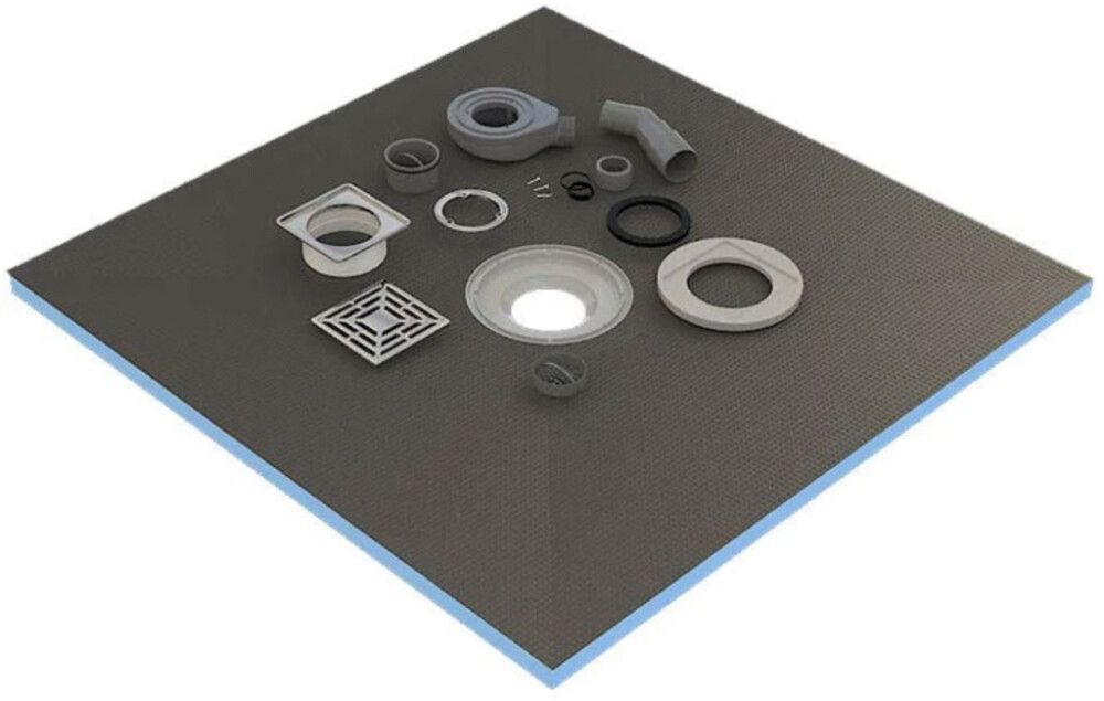 Suihkuallas + lattiakaivo Tycroc STC90 900 x 900 x 20 mm