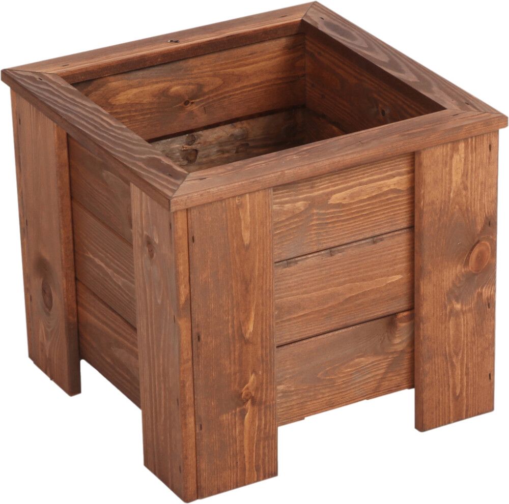 Kukkalaatikko 35 x 39 x 39 cm ruskea