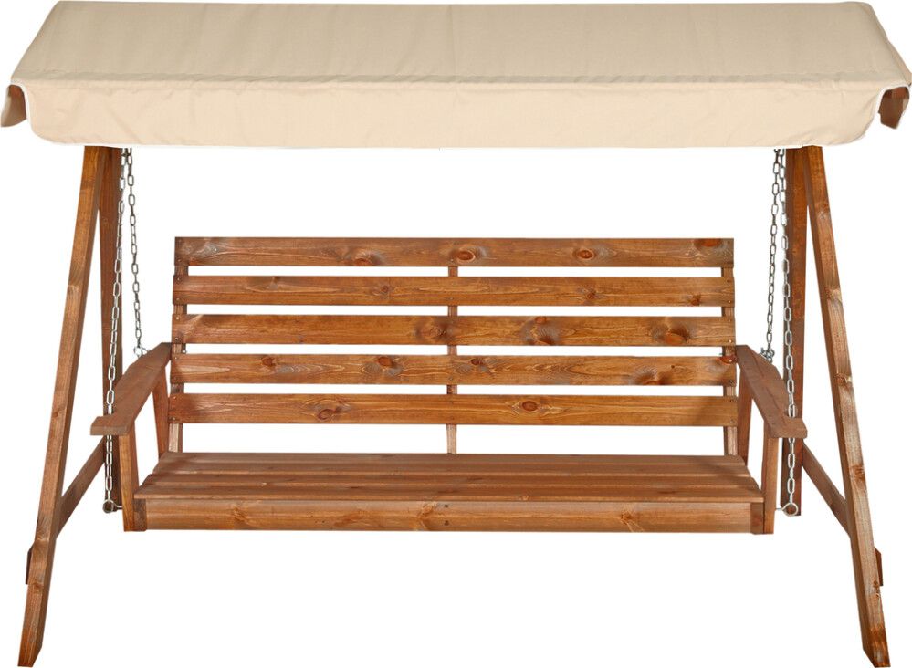 Pihakeinu luonnonruskea katoksella