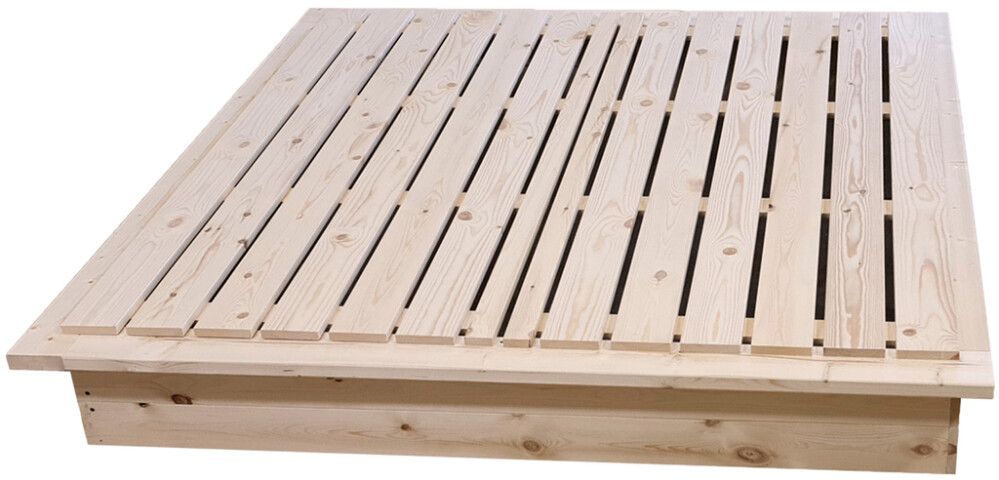 Hiekkalaatikko 150 x 150 x 22 cm kannella