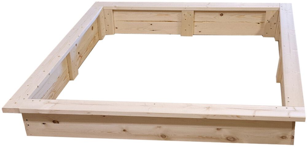 Hiekkalaatikko 150 x 150 x 22 cm kannella