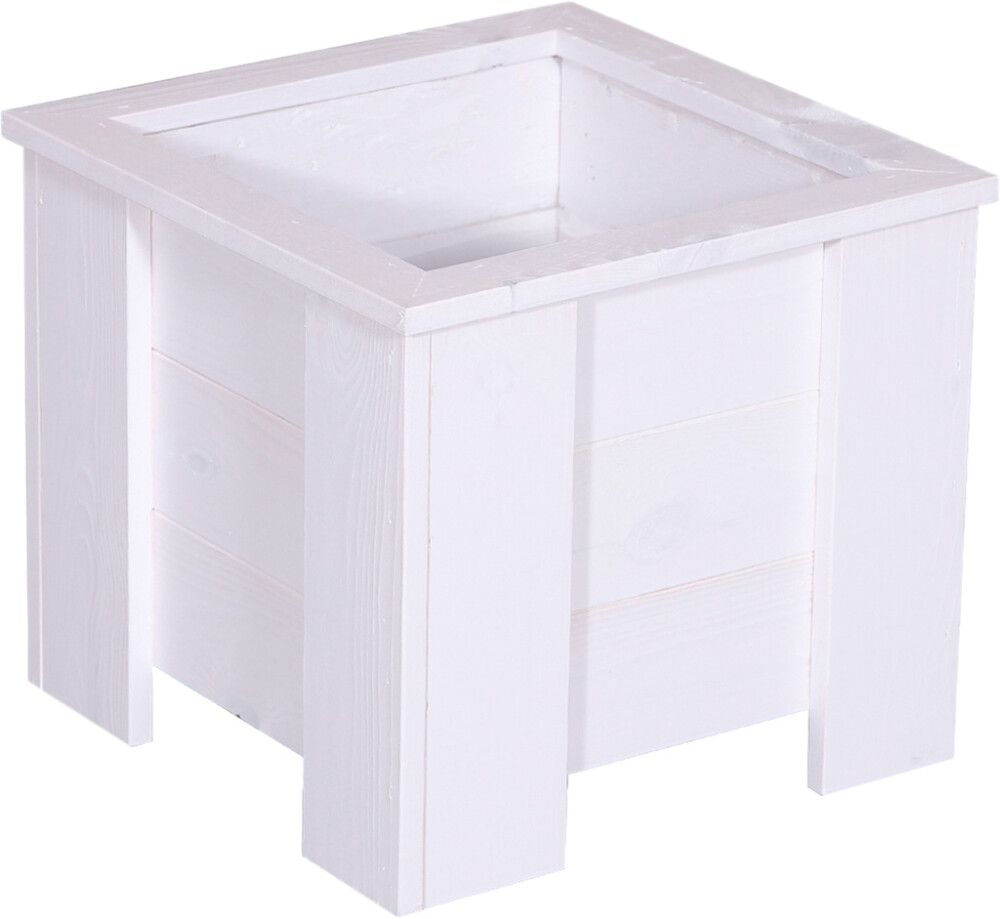 Kukkalaatikko nelikulma 35 x 39 x 39 cm valkoinen