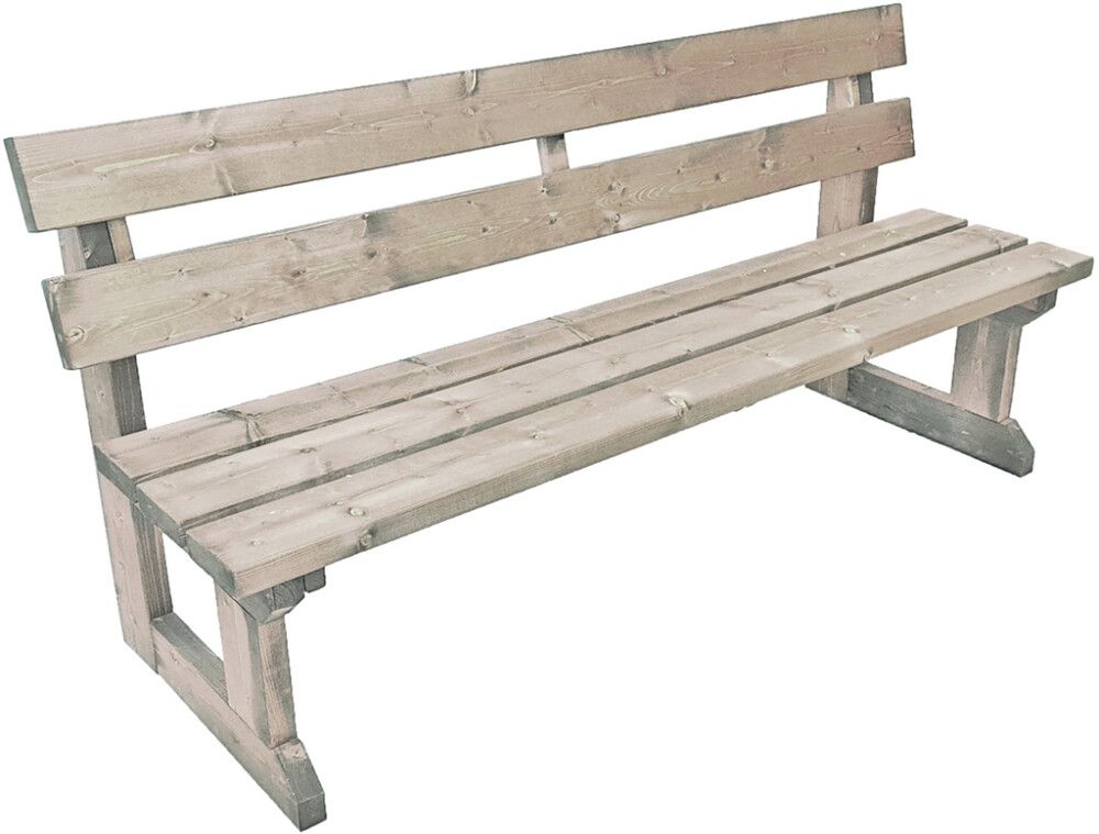 Penkki Jämäkkä 82 x 170 x 51 cm vaaleanharmaa