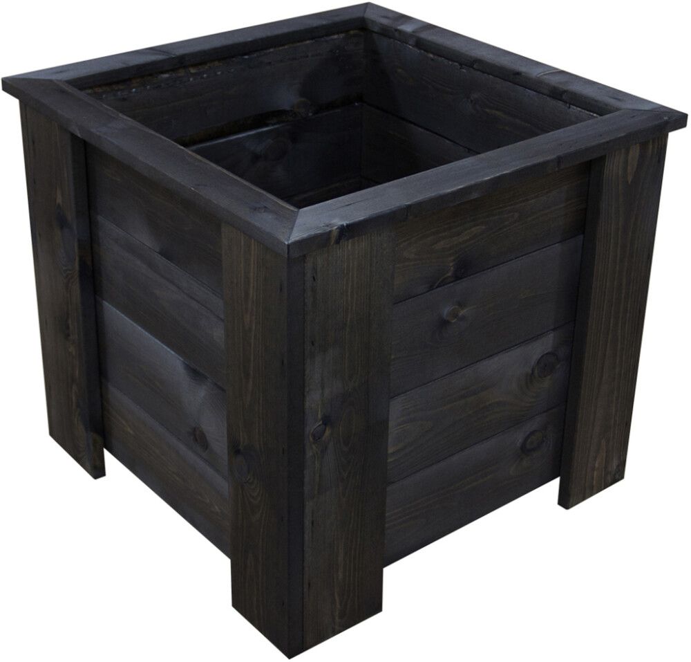 Kukkalaatikko nelikulma 43 x 49 x 49 cm grafiitinharmaa