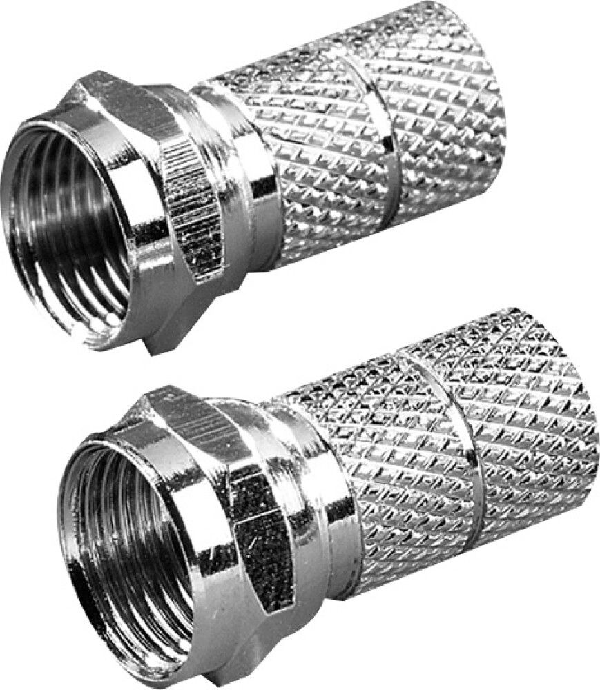 Antenniliitin F-uros 6,5mm Vivanco 2 kpl